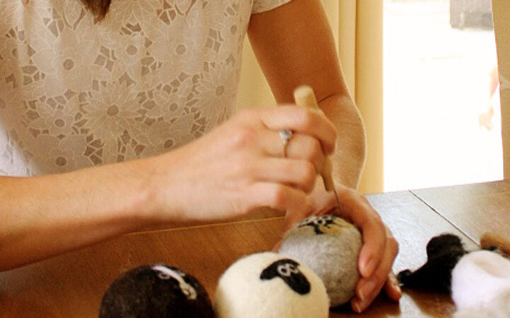 Sarah needle felting