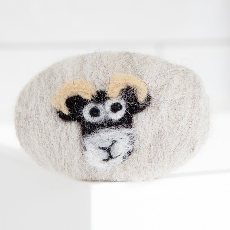 Lanolin enriched felted soap Swaledale sheep