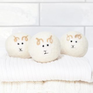 Whitefaced Woodland sheep wool laundry dryer balls