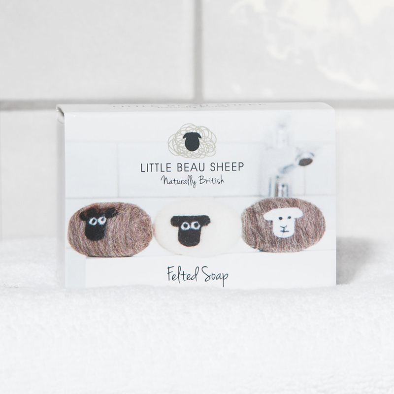 Lanolin enriched felted soap