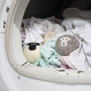 Wool laundry dryer balls