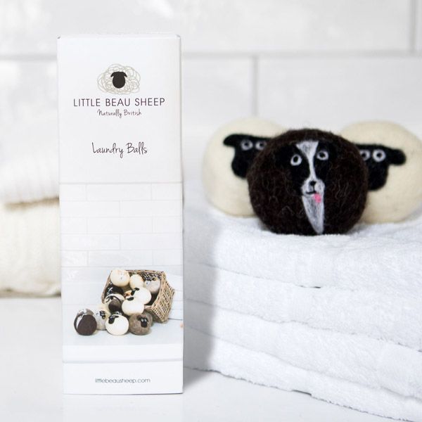 Suffolk sheep and sheep dog wool laundry dryer balls mixed pack