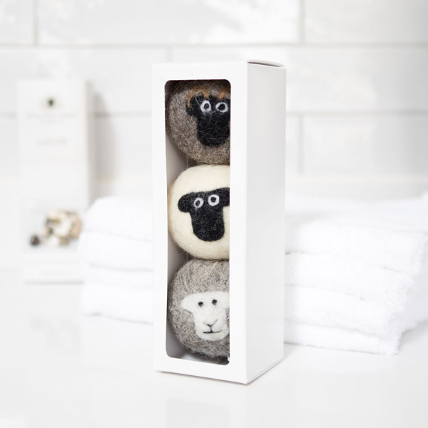 Wool laundry dryer balls mixed pack