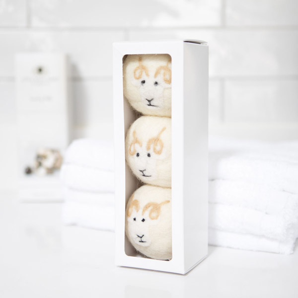 Whitefaced Woodland sheep wool laundry dryer balls