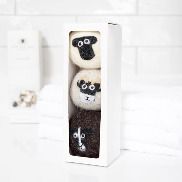 Classic breed sheep wool laundry dryer balls mixed pack