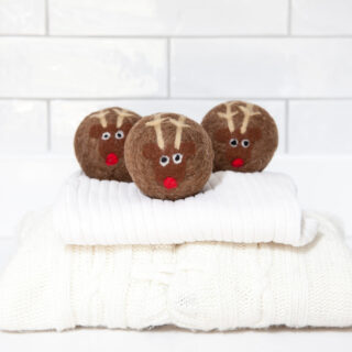 Rudolph Reindeer Laundry Dryer Balls