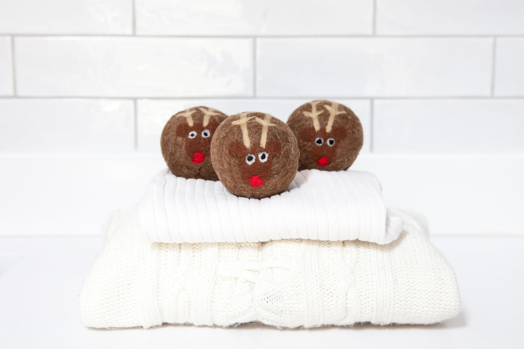 Rudolph Reindeer Laundry Dryer Balls