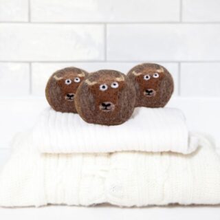 highland cow wool dryer balls british wool